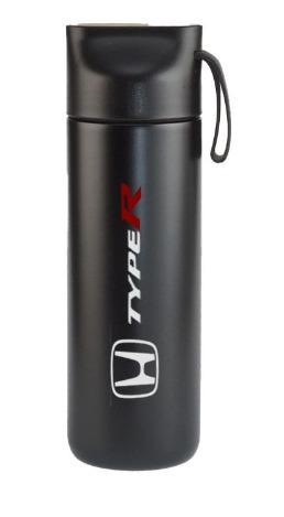 Termo Negro Mate Tapon Madera Logo blanco TYPE R