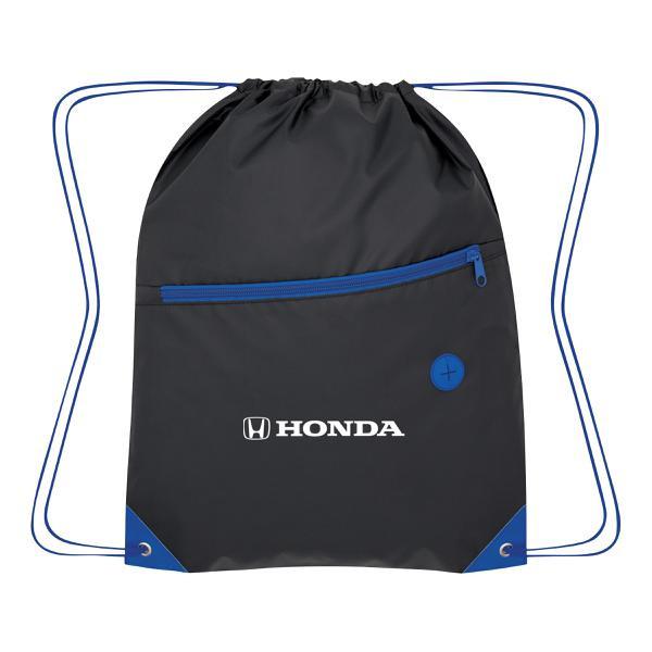 BOLSA CON CORDÓN NEGRA/AZUL