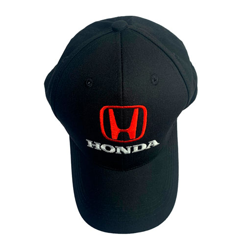 Gorra Negra con Logo H Rojo