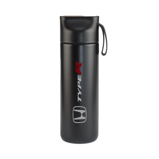 [TERMO-LOLI-TIP/SIL] Termo Negro Mate Tapon Madera Logo Plateado TYPE R