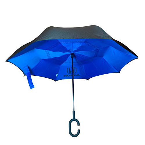 [304795] Sombrilla Reversible Honda Azul con Negro. 