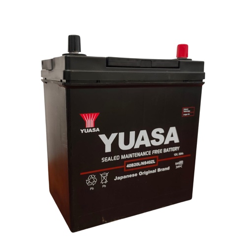 [BATERIA-YUASA-NS40ZL] BATERÍA YUASA (City 09-22) BORNER GRUESO/DELGADO